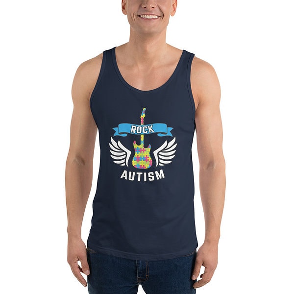 Mens Staple Tank Top Navy Front 62F94D2E1B277
