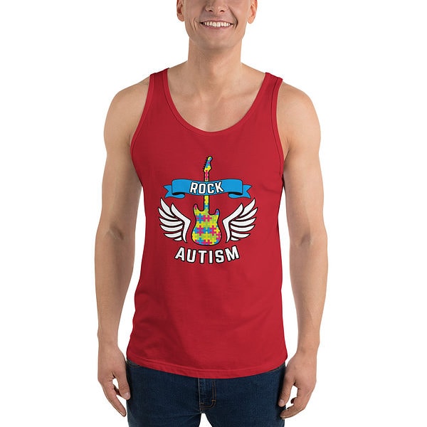 Mens Staple Tank Top Red Front 62F94D2E1B4Cf