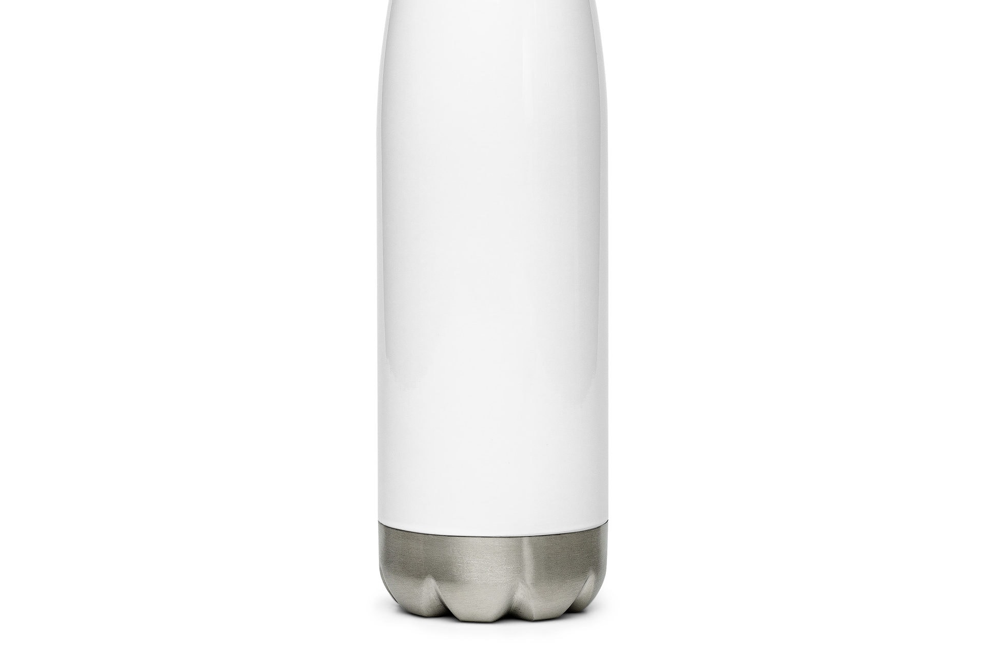 Stainless Steel Water Bottle White 17Oz Back 62F96360E240B