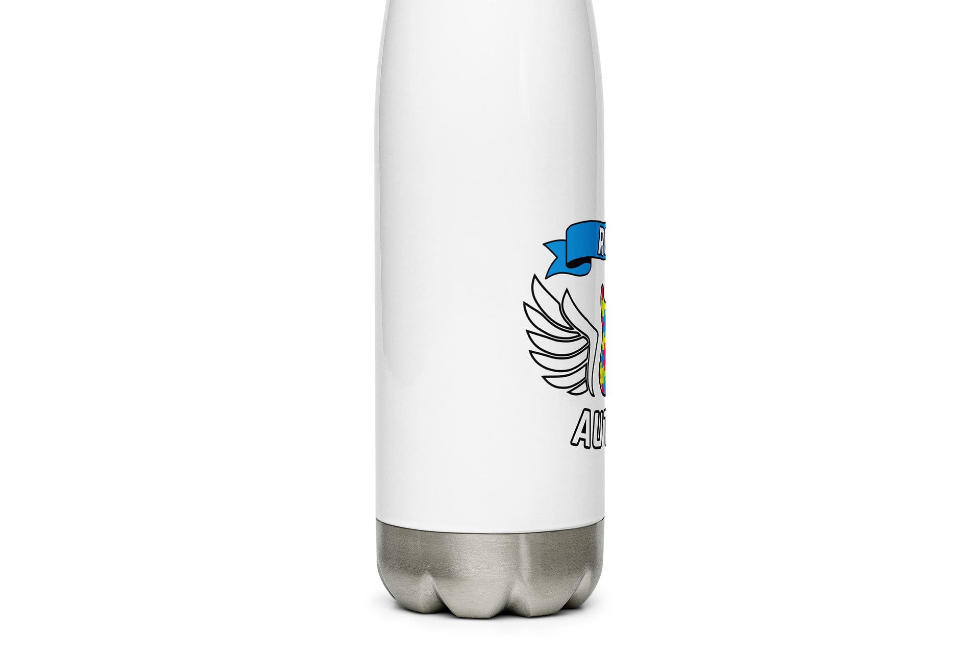 Stainless Steel Water Bottle White 17Oz Right 62F96360E2350