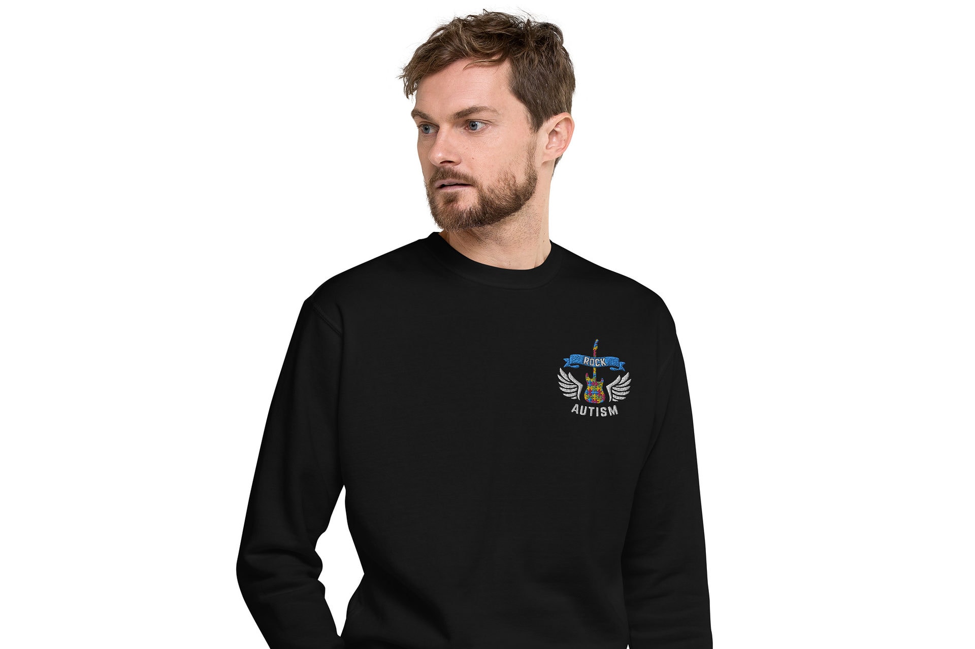 Unisex Premium Sweatshirt Black Front 62F9574Aa2D3A