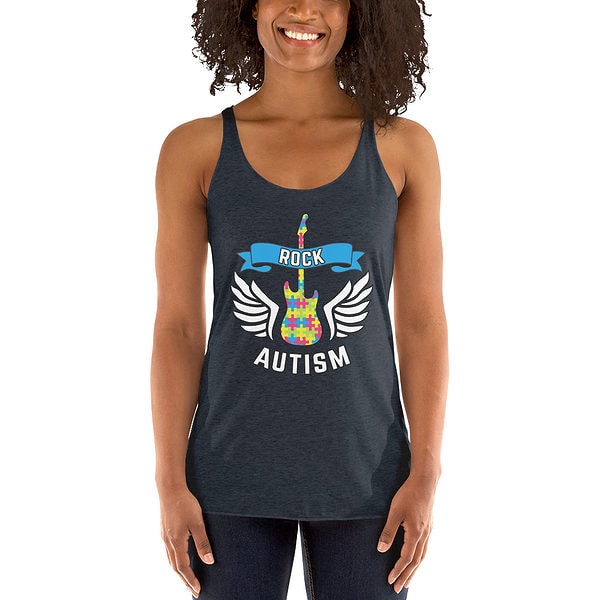 Womens Racerback Tank Top Vintage Navy Front 62F94Edf5B5Fc