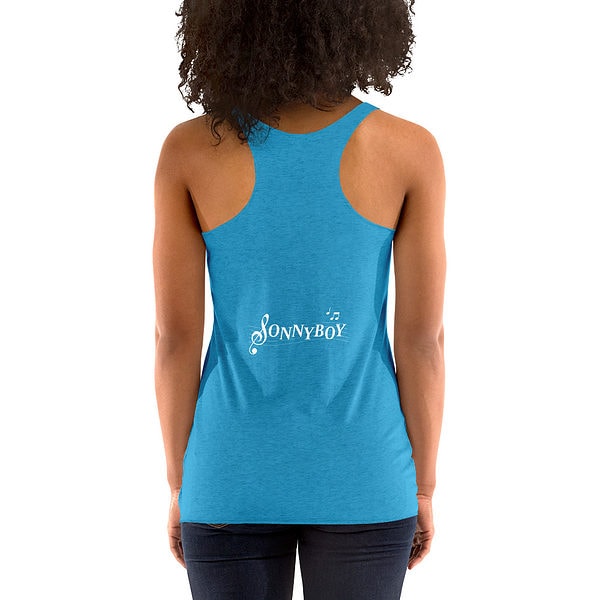 Womens Racerback Tank Top Vintage Turquoise Back 62F94Edf5C09D